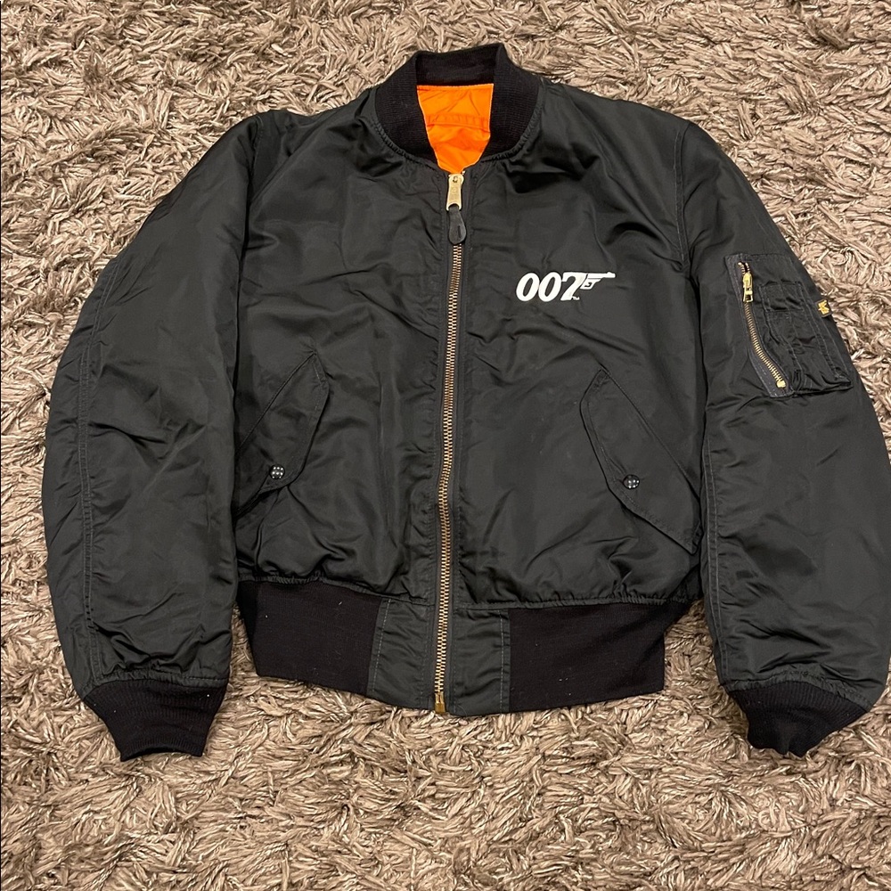 1990s "007 × ALPHA INDUSTRIES BLACK COLOR Size L